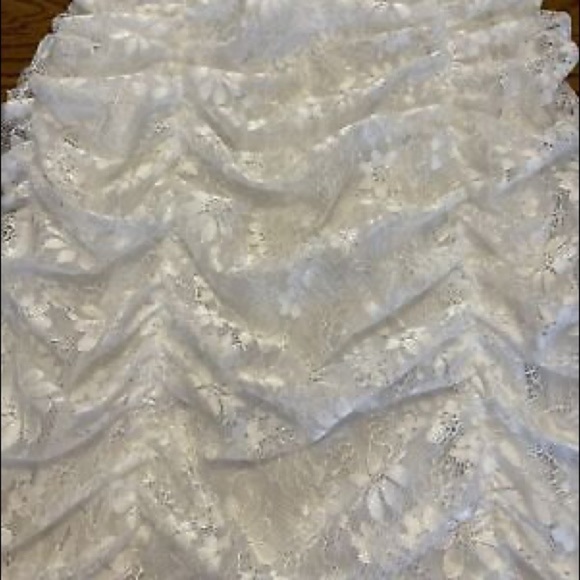 ❤️ WINDSOR White Dress Poofy sleeves Lace SIZE SMALL - Picture 7 of 9